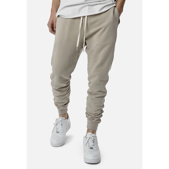 John Elliott Other - John Elliott Beige Cotton Drop Crotch Slim Sweatpants Jogger Pants Sz 2 = Medium